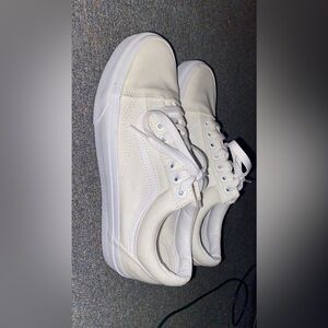 White Low Top Vans